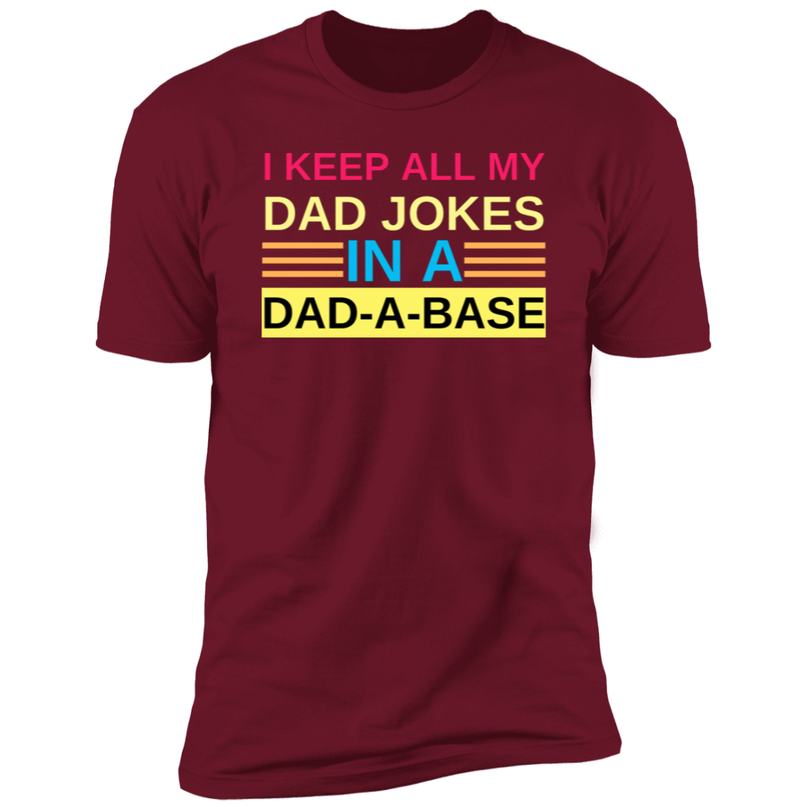I Keep My Dad Jokes in A Dad-A-Base T-Shirt