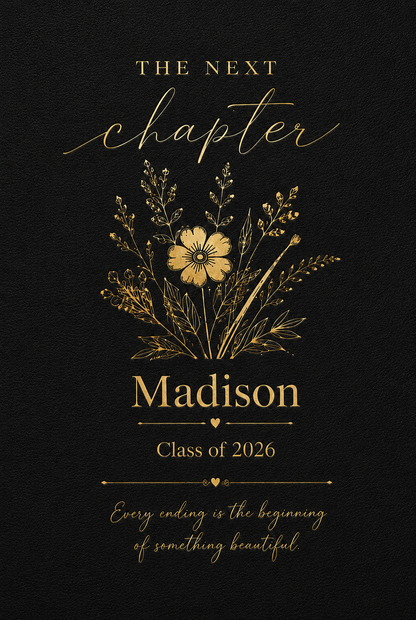 Personalized Class of 2026 Graduation Journal | Custom Name Next Chapter Notebook | Graduation Keepsake Gift for Her or Him