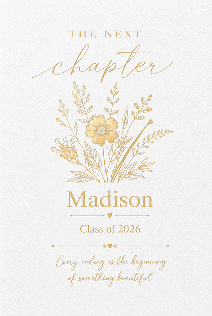 Personalized Class of 2026 Graduation Journal | Custom Name Next Chapter Notebook | Graduation Keepsake Gift for Her or Him