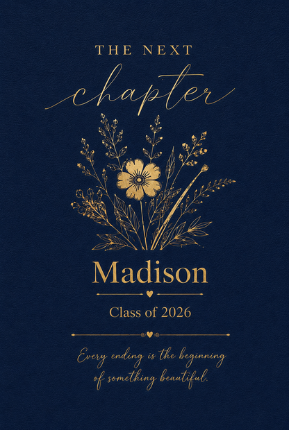 Personalized Class of 2026 Graduation Journal | Custom Name Next Chapter Notebook | Graduation Keepsake Gift for Her or Him