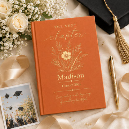 Personalized Class of 2026 Graduation Journal | Custom Name Next Chapter Notebook | Graduation Keepsake Gift for Her or Him