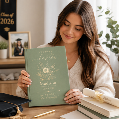 Personalized Class of 2026 Graduation Journal | Custom Name Next Chapter Notebook | Graduation Keepsake Gift for Her or Him