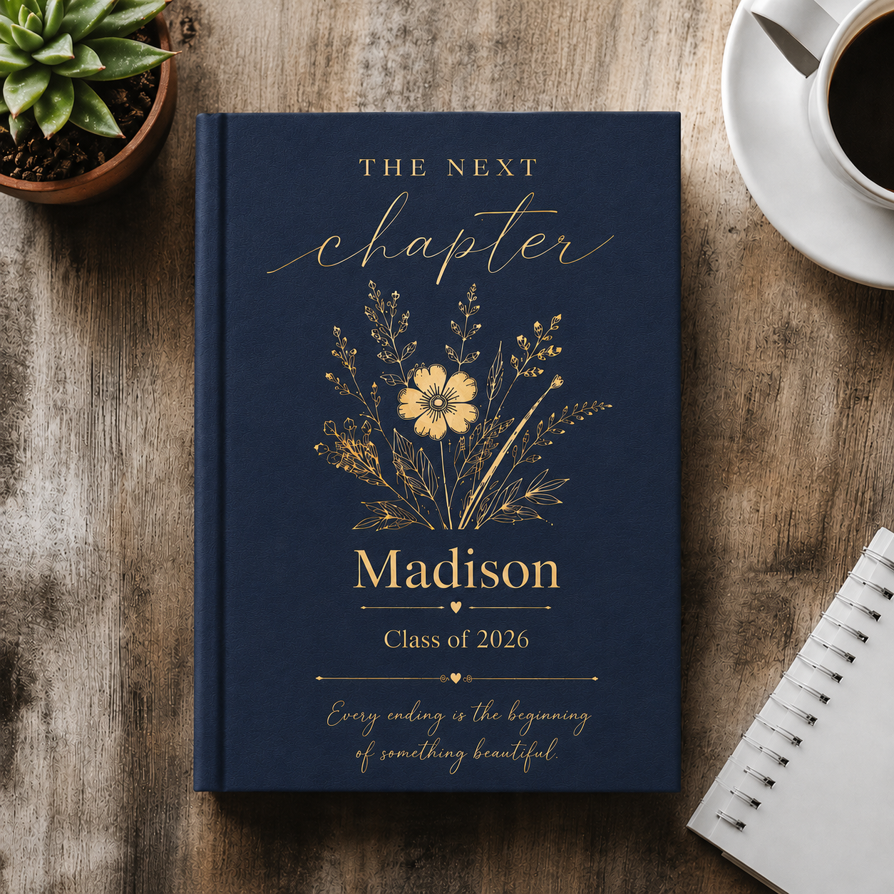 Personalized Class of 2026 Graduation Journal | Custom Name Next Chapter Notebook | Graduation Keepsake Gift for Her or Him