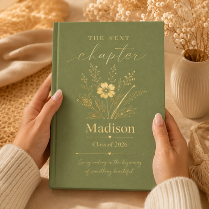 Personalized Class of 2026 Graduation Journal | Custom Name Next Chapter Notebook | Graduation Keepsake Gift for Her or Him