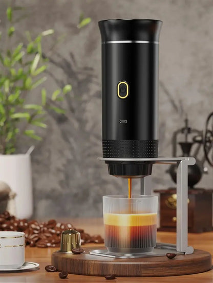 Wireless Electric Portable Espresso Coffee Machine – 3-in-1 for Car, Home & Camping