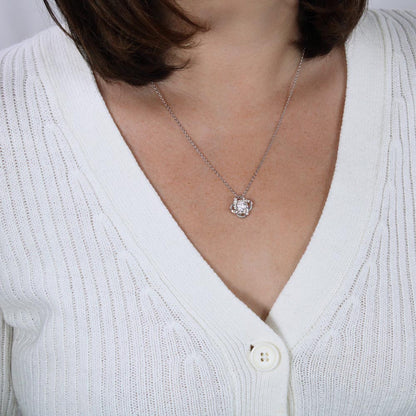 To My Beautiful Wife - Love Knot Necklace