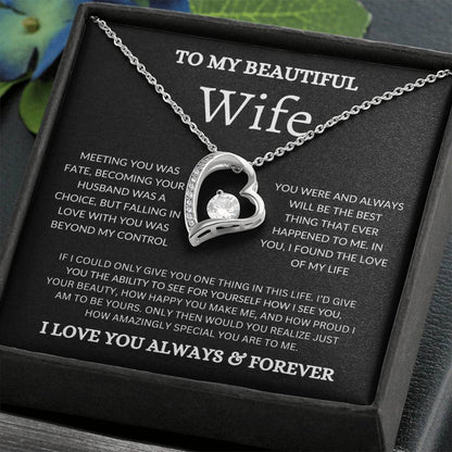 To My Beautiful Wife - Forever Love Necklace